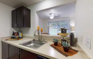 Kitchen table top at North Creek Apartments, Everett