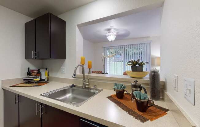 Kitchen table top at North Creek Apartments, Everett