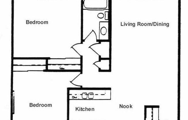 2 beds, 1 bath, 913 sqft, $1,005, Unit 2107