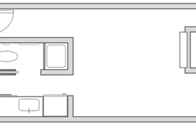 Studio, 1 bath, 329 sqft, $1,625, Unit 26-Bedroom2