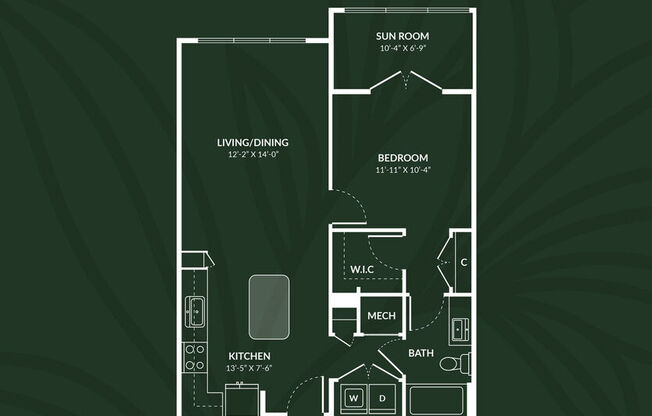 1 bed, 1 bath, 824 sqft, $1,370