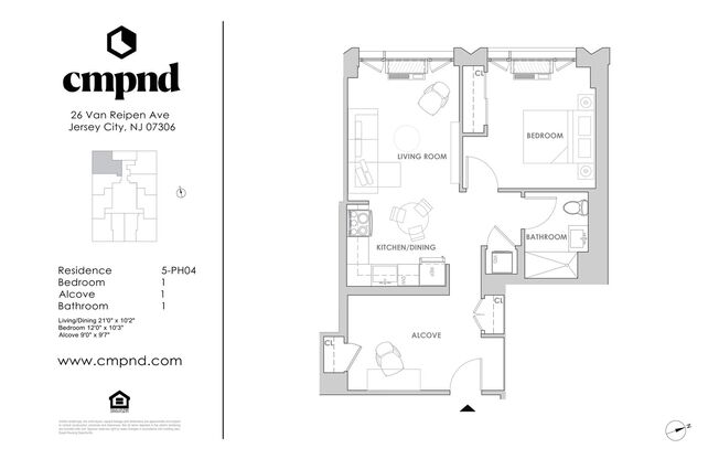 1 bed, 1 bath, 714 sqft, $2,950, Unit 1404