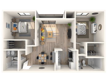 2 beds, 2 baths, 841 sqft, $2,650