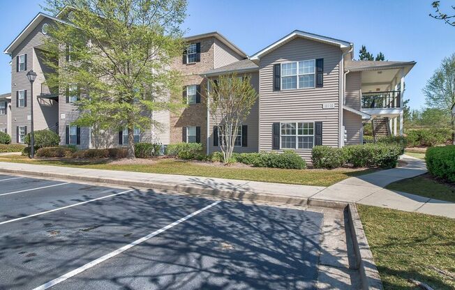 our apartments have a spacious parking lot in front of the building