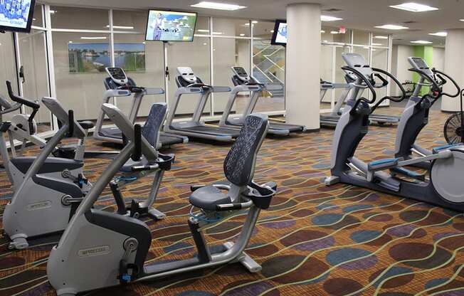 Beautiful Fitness Center at Residences at Halle, Cleveland, OH