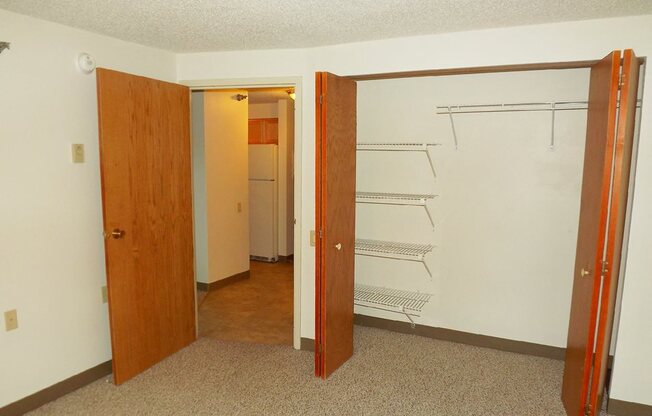 one bedroom apartment closet