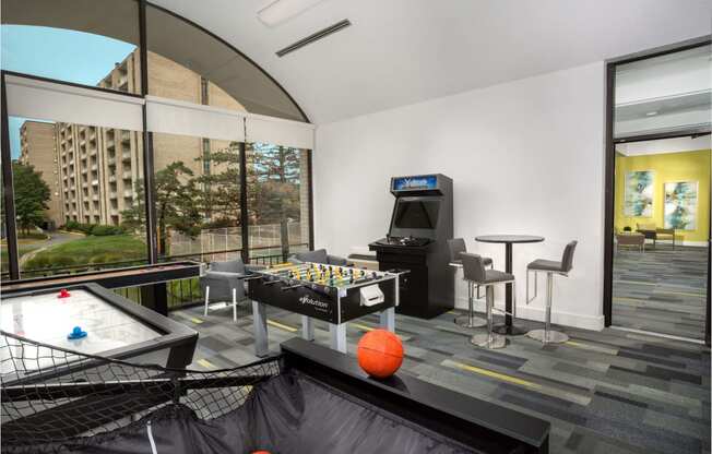 game room at Seven Springs Apartments, Maryland