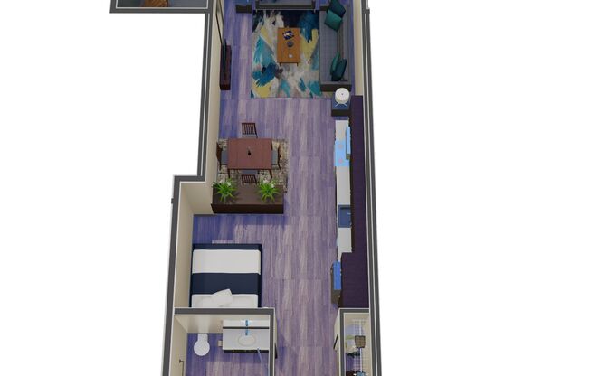 Studio, 1 bath, 648 sqft, $1,649, Unit 233-208