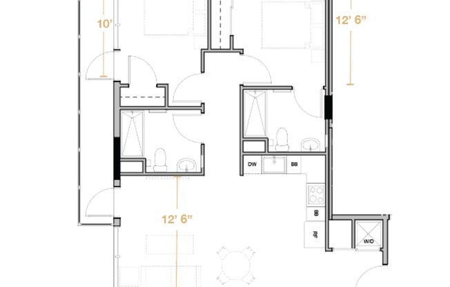 2 beds, 2 baths, 816 sqft, $4,249, Unit 305