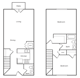 2 beds, 1.5 baths, 1,005 sqft, $1,130