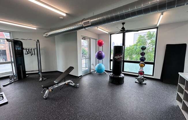 Modern gym with rows of cardio equipment.