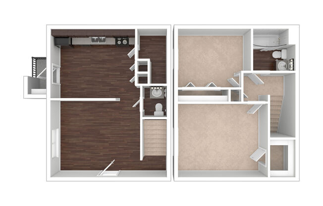 2 beds, 1.5 baths, 956 sqft, $1,175