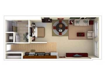 Studio, 1 bath, 685 sqft, $1,641