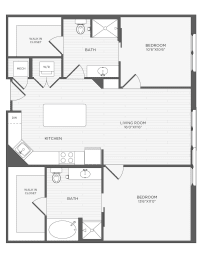 2 beds, 2 baths, 1,071 sqft, $2,285