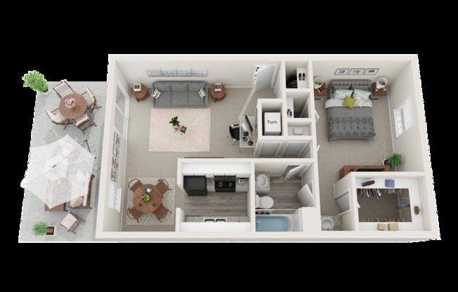 1 bed, 1 bath, 742 sqft, $930, Unit 2018