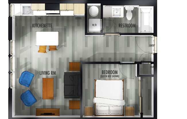 1 bed, 1 bath, 535 sqft, $1,379, Unit 106