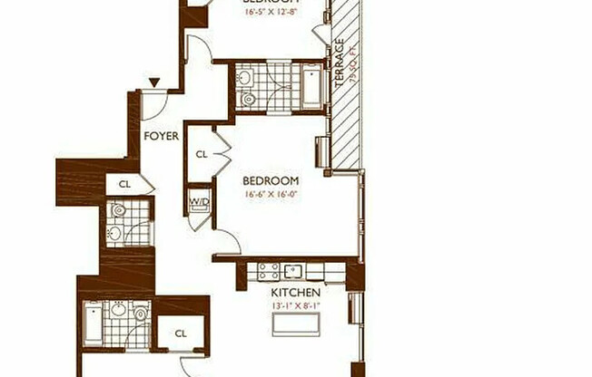 3 beds, 2.5 baths, 1,595 sqft, $6,250, Unit PH2B