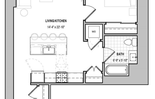 1 bed, 1 bath, 546 sqft, $2,499, Unit 306