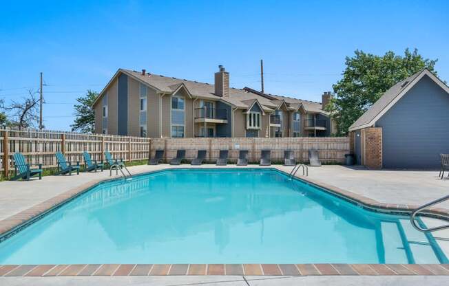 the swimming pool at our apartments