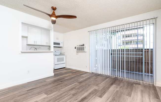 Kitchen and living room