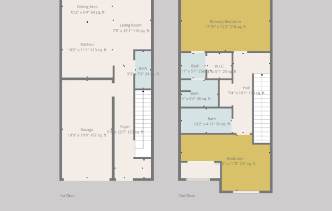 2 beds, 2.5 baths, 1,207 sqft, $1,700, Unit E170