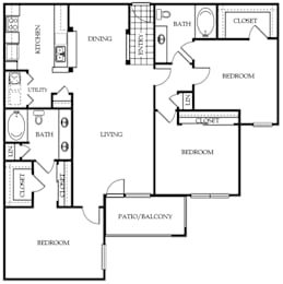 3 beds, 2 baths, 1,445 sqft, $1,671