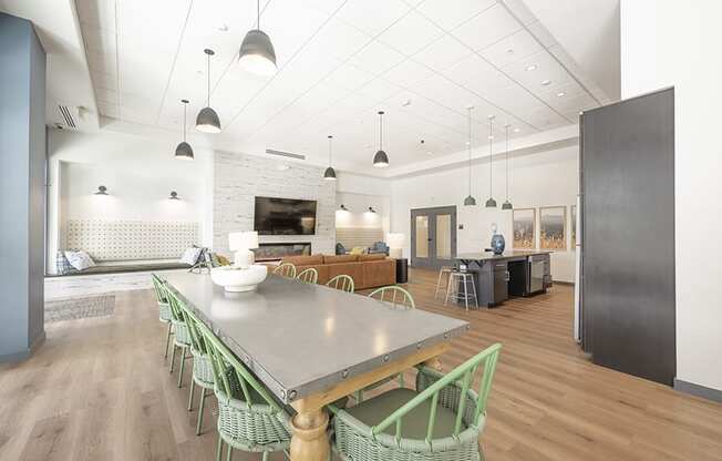 Clubhouse seating near kitchen 