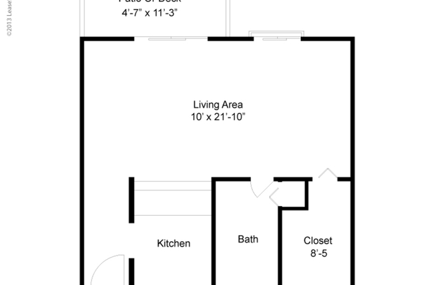 Studio, 1 bath, 430 sqft, $1,188