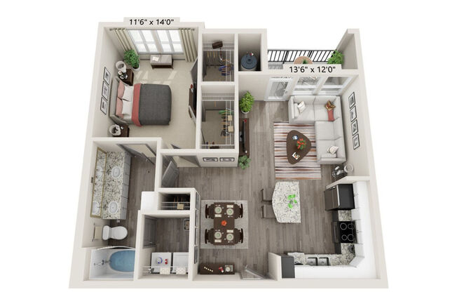 1 bed, 1 bath, 806 sqft, $1,454