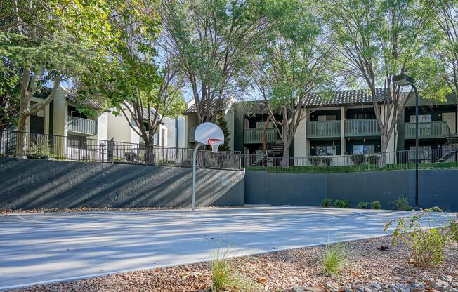 New basketball/sports court at Treehouse Apartments in Albuquerque, New Mexico