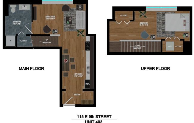 1 bed, 1 bath, 725 sqft, $1,475, Unit Schwab Industrial-403