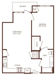 1 bed, 1 bath, 758 sqft, $2,945