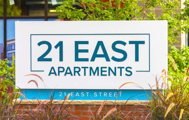 Monumental Sign - 21 East at 21 East Apartments, North Attleboro