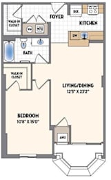 1 bed, 1 bath, 797 sqft, $2,172