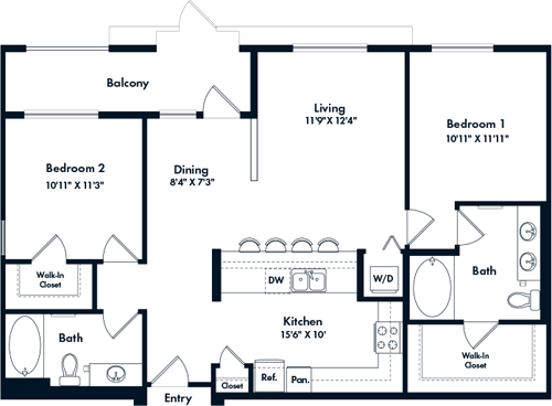 2 beds, 2 baths, 1,135 sqft, $3,535, Unit 229