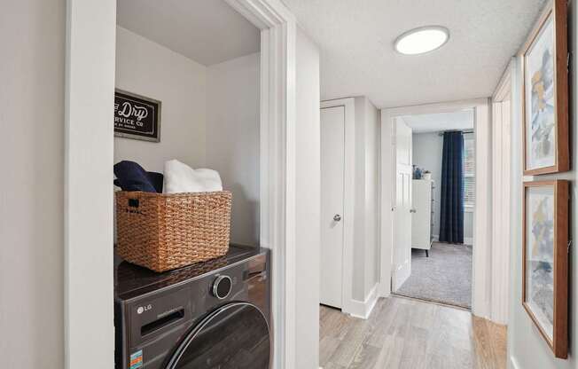 Washer and dryer included in luxury apartments at Reserve at Drakes Creek
