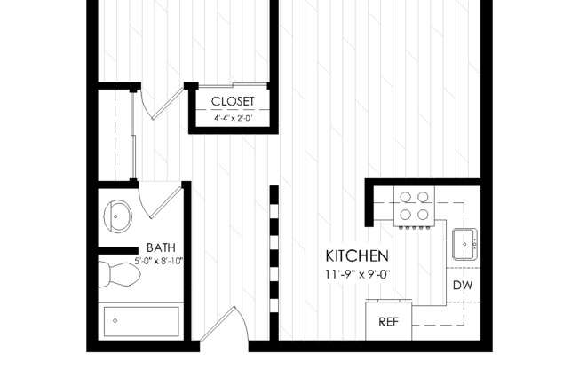 1 bed, 1 bath, 625 sqft, $1,395