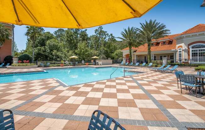 Pool view at Rapallo Apartments in Kissimmee, Florida