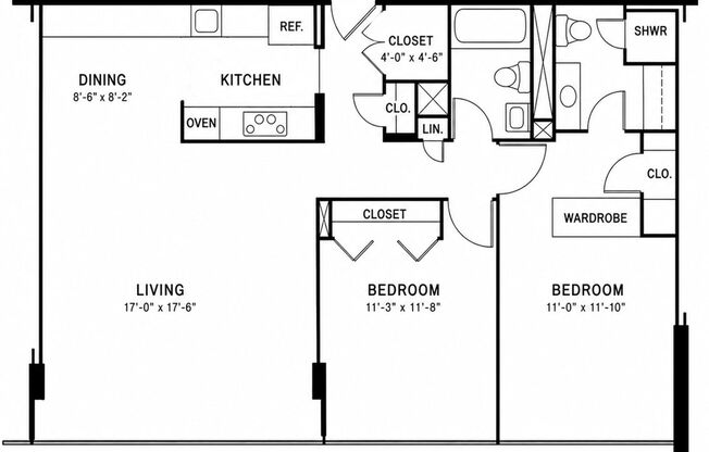 2 beds, 2 baths, 1,060 sqft, $1,695, Unit 504