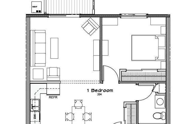 1 bed, 1 bath, 732 sqft, $1,800