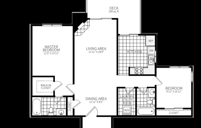 2 beds, 2 baths, 1,140 sqft, $2,525, Unit 04-17