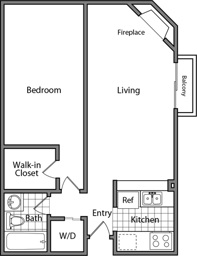 1 bed, 1 bath, 700 sqft, $2,323, Unit 537