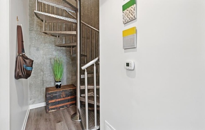 Spiral staircase at Block C