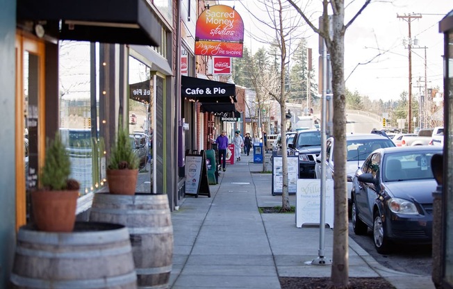 Shops on the street