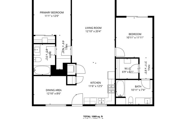 2 beds, 2 baths, 1,267 sqft, $2,665, Unit 410