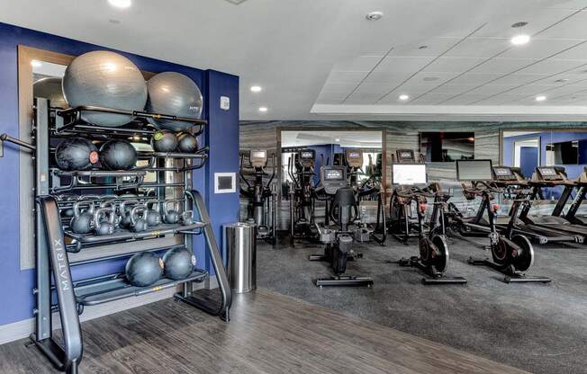 Fitness Center With Modern Equipment at One500, New Jersey