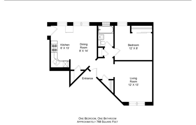 1 bed, 1 bath, 775 sqft, $1,625, Unit 48123B