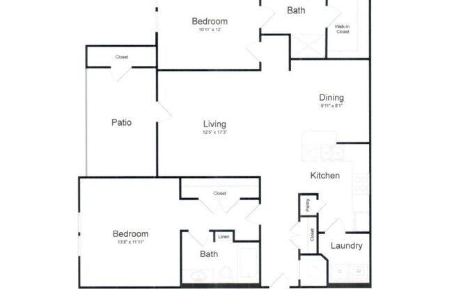 2 beds, 2 baths, 1,091 sqft, $1,679, Unit 813