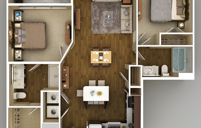 2 beds, 2 baths, $2,406