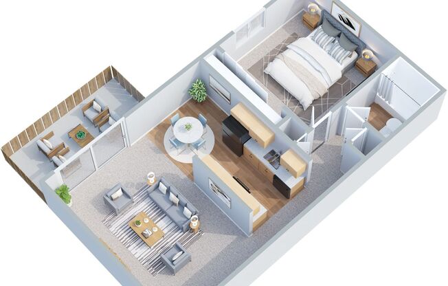 1 bed, 1 bath, 575 sqft, $1,400, Unit 50